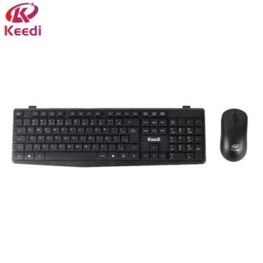 Imagem de Kit Teclado Mouse Sem Fio Wireless 2.4Ghz Keedi TEC807