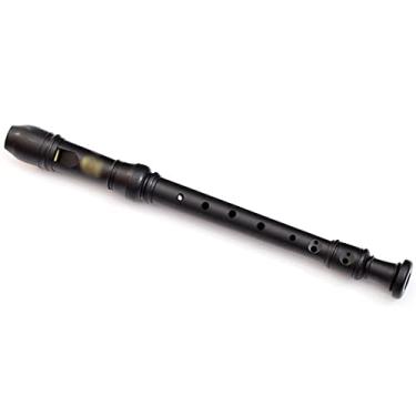 Imagem de Gravadores Soprano Alemão de 8 Furos, Gravadores de Ensino de Alto Passo C, Instrumento de Flauta para Sala de Aula, com Bastão de Limpeza + Bolsa de Armazenamento (Cor: Preto, Tamanho: Alemão)