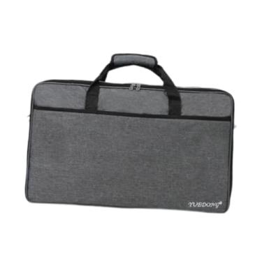 Imagem de Milageto Pedal da caixa de pedal de guitarra Pedalboard Zipper Bolsa Bolsa de transferência Caixa para estúdio, 52x32x12.5cm