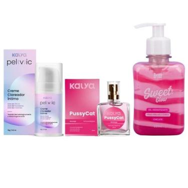 Imagem de Creme Beijável Clareador Virilha Perfume Calcinha Morango - Kalya