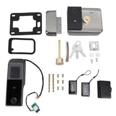 Imagem de VOMEKO W ATER PROTAÇÃO Portão ao ar livre, bloqueio de aro inteligente de portão, entrada sem chaves de entrada digital da porta de impressão digital trava de senha eletrônica (Para o seu wifi)