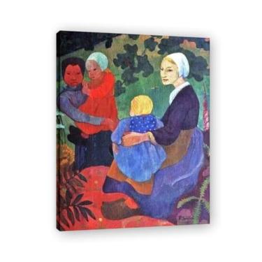 Imagem de As Mães Jovens Impressões em Tela Abstrata Arte de Parede Famosas Pinturas a Óleo Reprodução Arte Paisagem Imagem Para Sala de Estar Decoração de Casa 40 x 52 cm