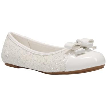 Imagem de Michael Kors Sapatilha feminina Kenya Lock Glitter Ballet, Branco, 21