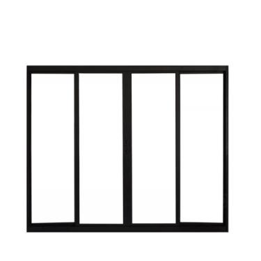 Imagem de Janela de Correr 4 Folhas S/Grade Alumínio Preto 1.00 x 1.20 Linha Mod