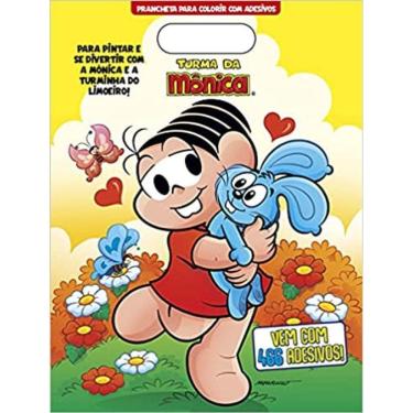 Imagem de Turma Da Mônica - Prancheta Para Colorir Com Adesivos - Mônica
