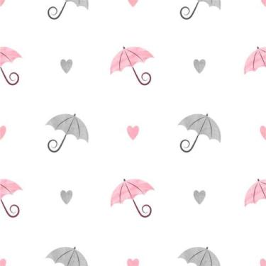 Imagem de Papel de Parede Infantil Guarda Chuvas 3,00m (baby-100) - Inove Papéis