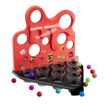 Imagem de Super Desafio, Jogo de Tabuleiro com Bolinhas Coloridas, Brinquedo Educativo, Vermelho