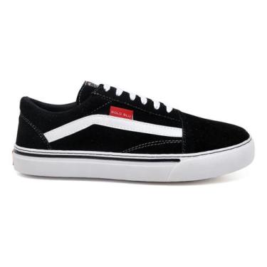 Imagem de Tenis Skate Polo Blu Com Solado De Borracha, Preto, Branco, 44 BR