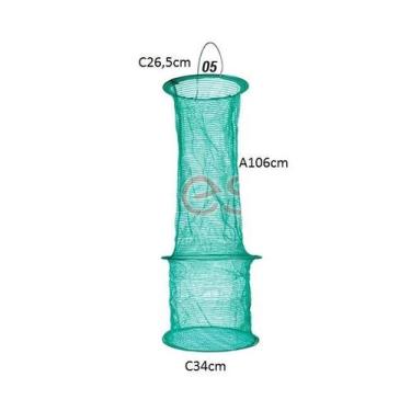 Imagem de Samburá de nylon com funil - BellaPesca, N°05/ 106cm