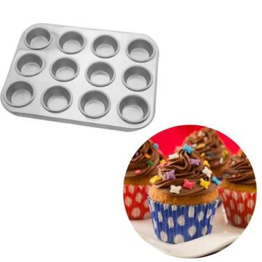 Imagem de Form Cupcake 12 cavidades Pão de queijo Empadas Muffins Aluminio - CAP