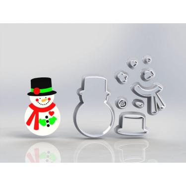 Imagem de Cortador Natal Boneco De Neve Modular Tamanho 5Cm