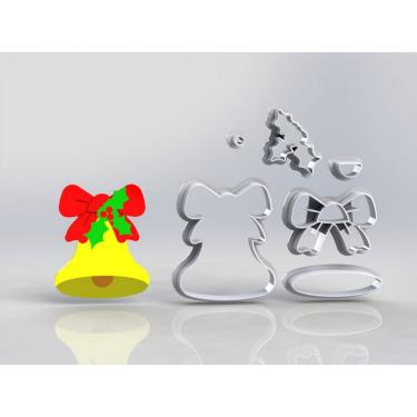 Imagem de Cortador Natal Sino De Natal Modular Tamanho 6Cm