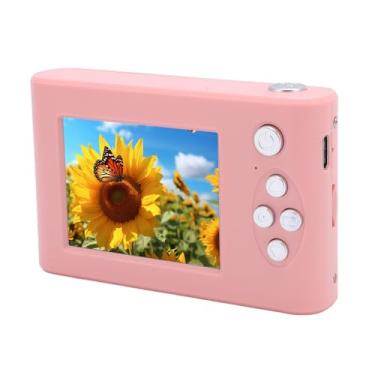 Imagem de Câmera digital com zoom de 48 MP 8X com tela IPS, antivibração, foco automático, câmera compacta para viagens, espelho de selfie (rosa)