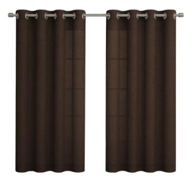 Imagem de Cortina Rústica De Linho Para Sala 3,00m x 1,60m Toque Natural Texturi