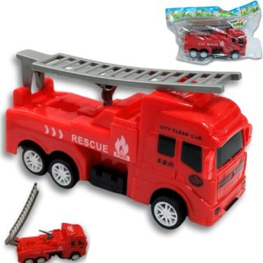 Imagem de Caminhão de Bombeiro Resgate Brinquedo Infantil Menino (JATO)
