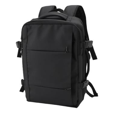 Imagem de Mochila a Vácuo Com Design Expansível, Trava TSA, Todos Os Tipos de Viagem, Porta de Carregamento USB, Prova de água, Sacos de Separação Molhada Seca, para Aventura, Preto