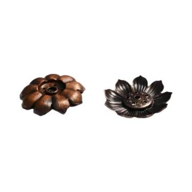 Imagem de Suporte De Incenso Em Liga De Linha Lotus Com Base De Espiral De Sânda