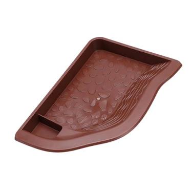 Imagem de Bothyi Tigela de água para répteis, decoração para piscina de tartarugas, tanque de peixes com rampa, prato de comida, alimentador de tartarugas para, Vermelho Acastanhado