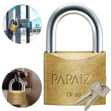 Imagem de Cadeado Papaiz Cr 60 Mm Maciço Segredo Igual Ka2