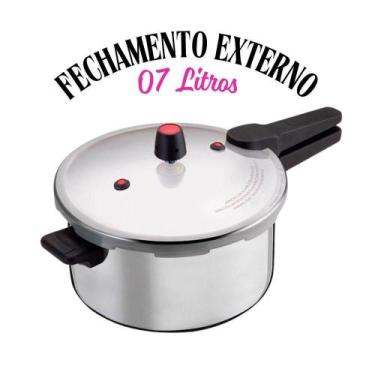 Imagem de Panela De Pressão Nacional 7 Litros Com Fechamento Externo