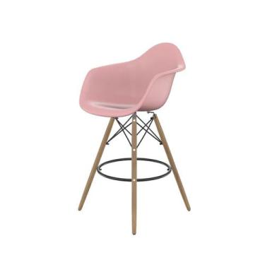 Imagem de Banqueta Eames Arm DSW Rosa - Mobly