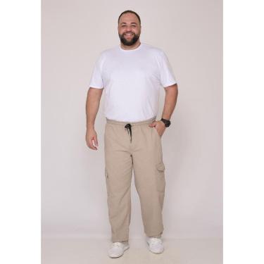 Imagem de Calça Macaw 7868 Bege Escuro Plus Size Sarja [F075]