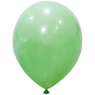Imagem de Balão Látex Tradicional Redondo 5 Liso Verde Claro - 50 Un