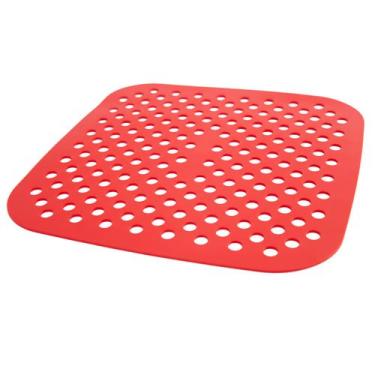 Imagem de Protetor de silicone para air fryer apoiar panela 19cm - MORI, VERMELH