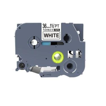 Imagem de Fita Flexível Compatível Brother Tz Tze FX261 Branca Letra Preta 36mm 