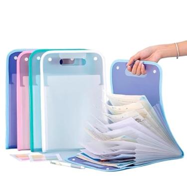 Imagem de Pasta dobrável com 12 compartimentos Série A4 Material escolar de papelaria (PASTA PRANCHETA ALEATORIO)