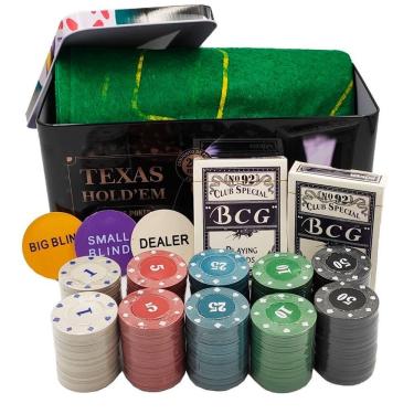 Imagem de Kit De Poker Profissional 200 Fichas Com 2 Deck