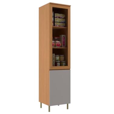 Imagem de Paneleiro com Vidro 2 Portas em MDF Florença Móveis Sul