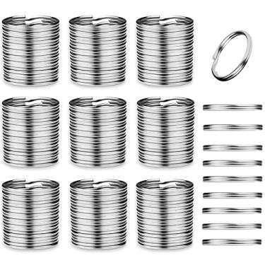 Imagem de ZoloAJay 100 Peças 20 Mm Chaveiro Metal Prata Redondo Dividido Correntes Anéis Conectores Para Casa Carro Placa De Cachorro Escritório Ornamentos Chaves Fixação