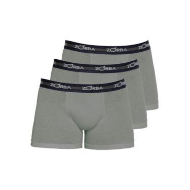 Imagem de Kit com 3 Cuecas Boxer Zorba 702, Chumbo, GG