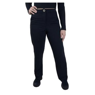 Imagem de Calça Feminina Giraffe Moletinho Reta Preta - 32591-Feminino