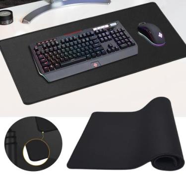 Imagem de Mousepad Gamer Para Jogos Grande 80cm X 30cm Tipo Tapete Preto RED30 -