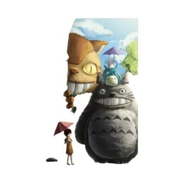 Imagem de Decoração De Café Infantil Quarto Hayao Miyazaki Anime Tela Pintura Me