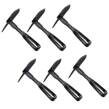 Imagem de Kit 6x Mini Pá Dobrável Vira Picareta Multi Aço Portátil P/Camping Gar