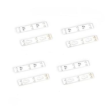 Imagem de Ioensy 4 peças de fixadores de grade de cama de ferro reforçado para cabeceiras, estrados de cama de madeira resistente, ferragens de montagem, acessórios de, Pino Duplo