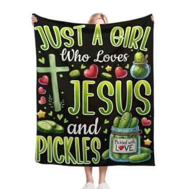 Imagem de Cobertor de outono para amantes de picles, presente para lençol leve e confortável, cobertor de flanela super macio, decoração de casa perfeita para cama, sofá, cadeira, sala de estar, 101,6 cm x 127