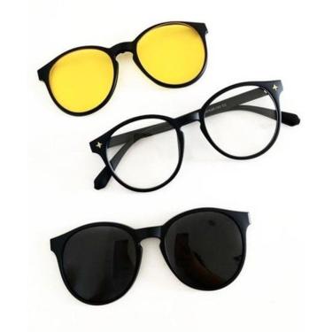 Imagem de Armação Óculos Clipon 3 Em 1 Redondo Masculino El Salvador