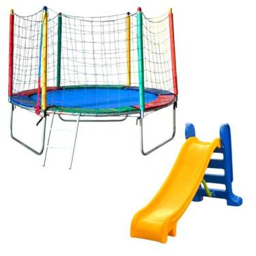 Imagem de Cama Elastica Pula Pula 2,30 com Escorregador Medio Infantil - Rotopla