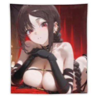 Imagem de LIEGBMEU Sexy Bikini Hot Anime Girl Tapeçaria 127.0 cmx152.4 cm Interior Exterior Wall Quilt Art Decoração de Tapeçaria Caprichosa, AF116