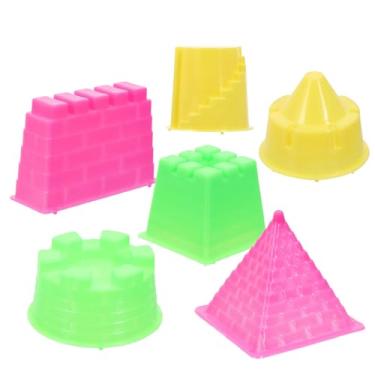 Imagem de KESYOO Conjunto de moldes de construção de castelo de 30 peças para diversão na praia e areia para meninos e materiais estimulam a imaginação e as habilidades sociais