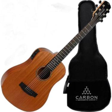 Imagem de Kit Violão Giannini Baby Aço Elétrico Gtg36S Walnut Satin Eq