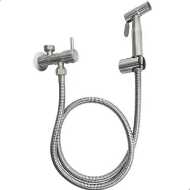 Imagem de Dona D Cor, Ducha Higienica Escovada Inox 304 Registro Com Derivação Mangueira 120cm Bidê Chuveirinho Banheiro