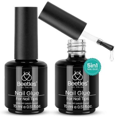 Imagem de Kit de cola para unhas e gel base Beetles Gel Polish 5 em 1 30 mL