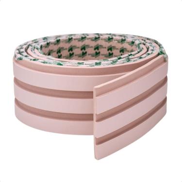 Imagem de Painel Ripado De Eva Laminado Autocolante Flexível Rolo 10mt Linha Play Rosa