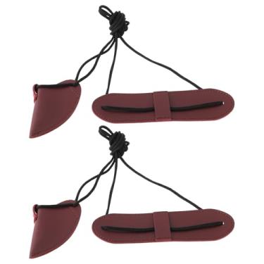 Imagem de Briny River 2 peças de longarina de couro para arco recurvo de arco longo, marrom