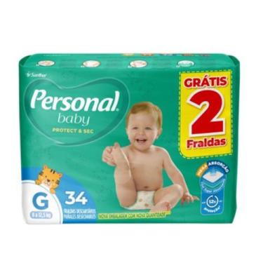 Imagem de Fralda Personal Baby Protect & Sec Mega - Tam G - 34 unidades - ATACAD